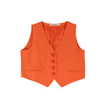 Patrizia Pepe Kids Gilet Arancione per Bambine