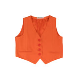 Patrizia Pepe Kids Gilet Arancione per Bambine