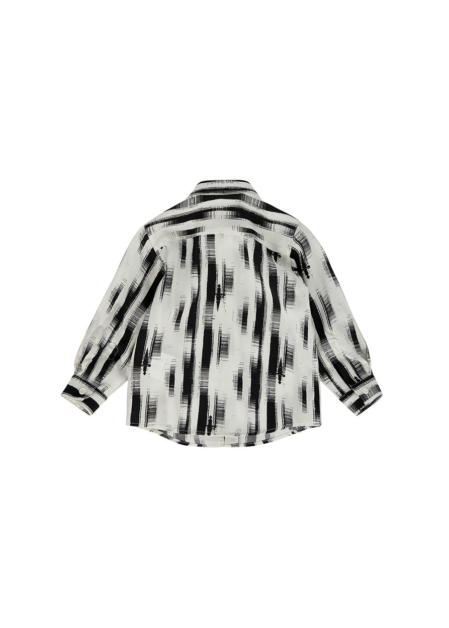 Cesare Paciotti Camicia Panna/Nero per Neonati