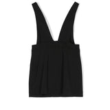Moschino Kids Salopette Nera con Bottoni a Cuori Logati per Bambine (retro)