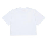 Diesel Kids T-Shirt Bianco con Logo Argento per Bambine