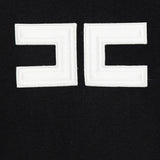 Elisabetta Franchi La Mia Bambina T-shirt Nero con Logo a Contrasto per Bambine