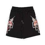Marcelo Burlon County of Milan Kids Bermuda Nero con Stampa per Bambini
