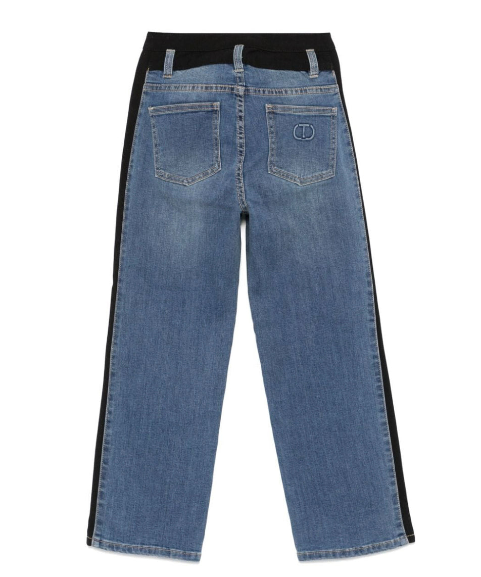 Twinset Kids Jeans Denim con Inserti per Bambine (retro)