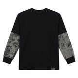 Yes London Kids T-Shirt Nero Doppia Manica per Bambini