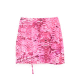 4GIVENESS Copricostume Gonna Fantasia Rainbow Boa Fucsia per Bambine