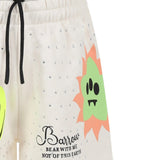 Barrow Kids Short Crema con Stampa e Strass per Bambine