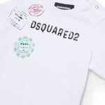 Dsquared2 Kids T-shirt Bianca con Stampa Logo per Neonati