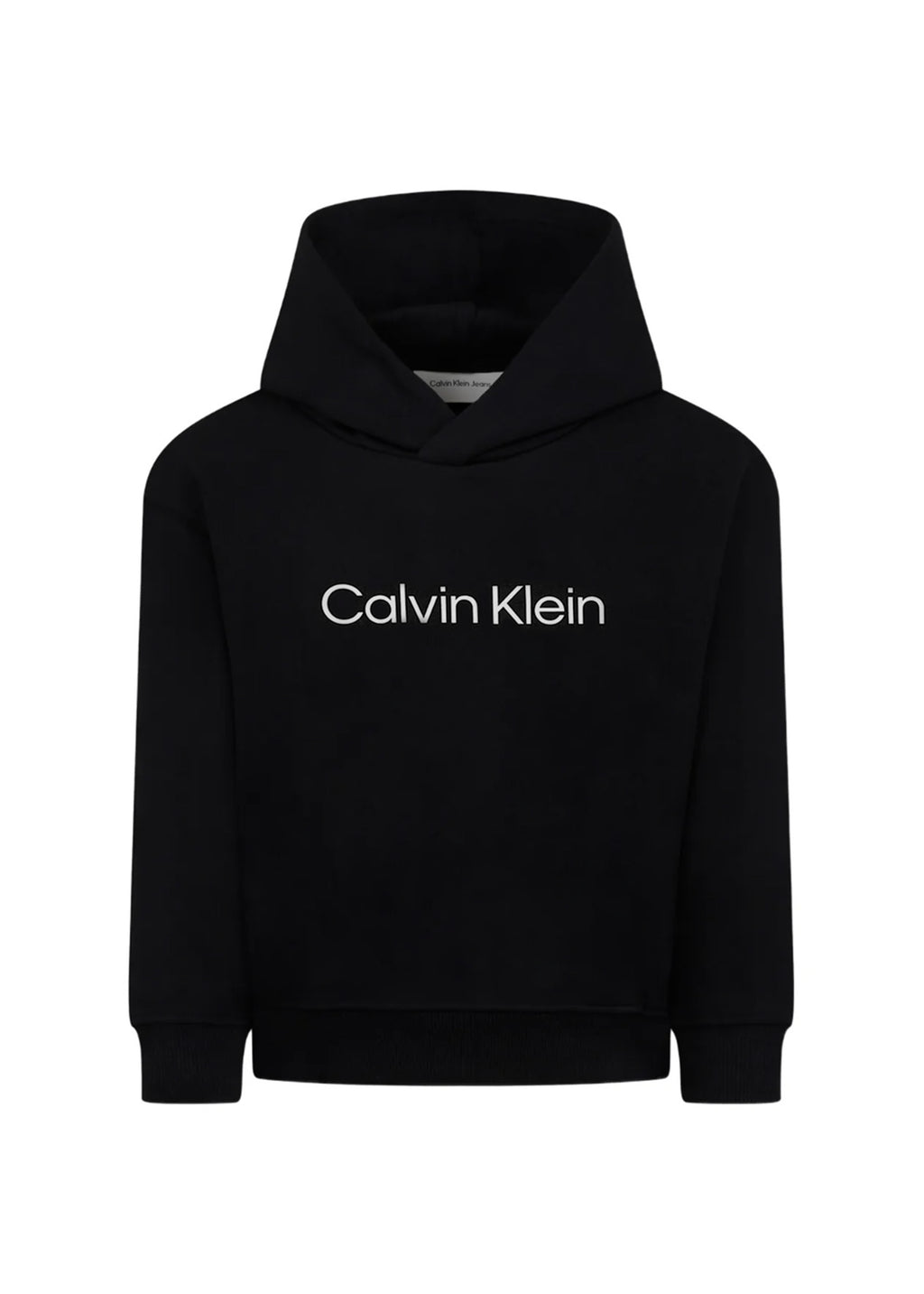 Calvin Klein Kids Felpa con Cappuccio Nera con Logo per Bambini