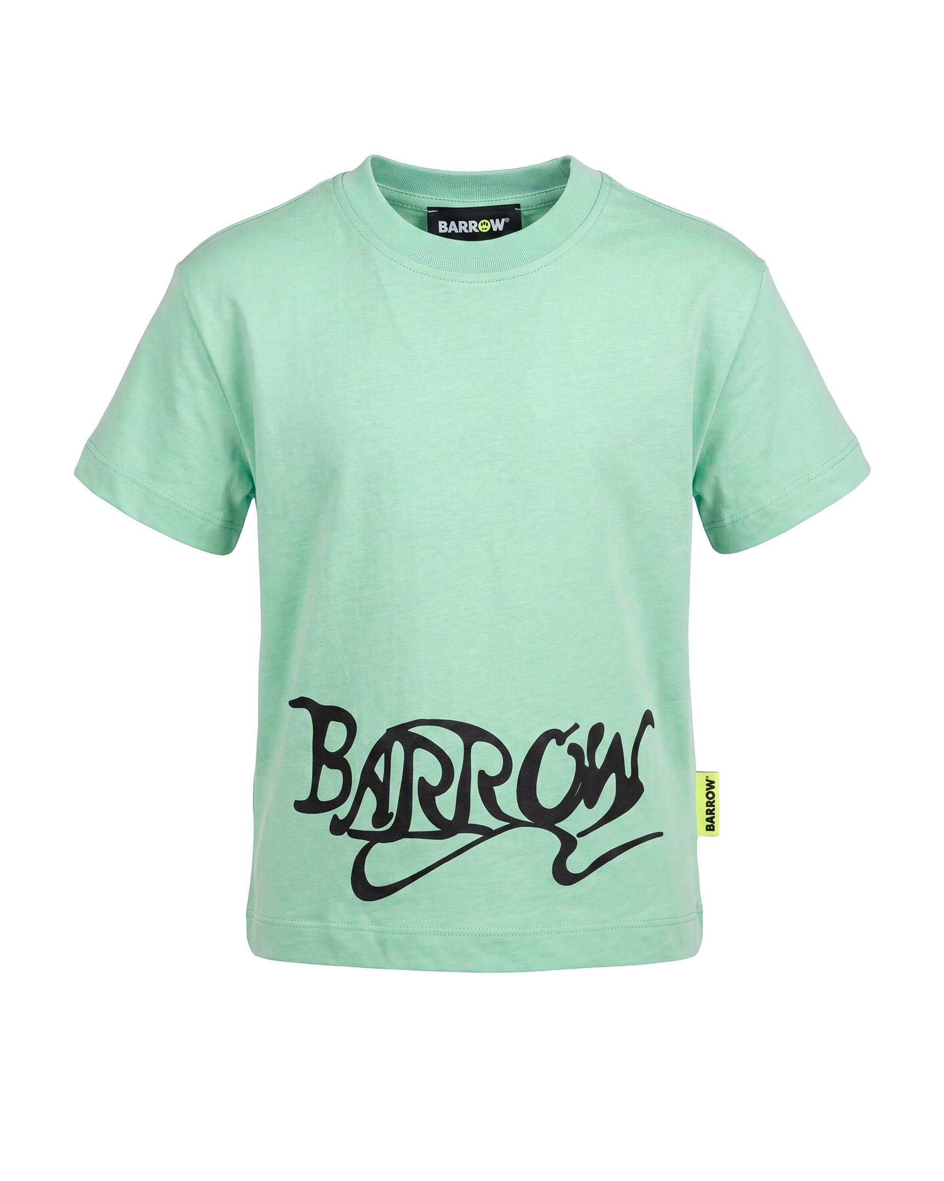 Barrow Kids t-Shirt Verde con Stampa Logo per Bambine