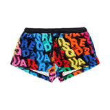 Dsquared2 Kids Short Nero/Multicolor per Bambine