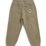 Yes London Kids Pantalone Tuta Beige con Patch sul Retro per Bambini