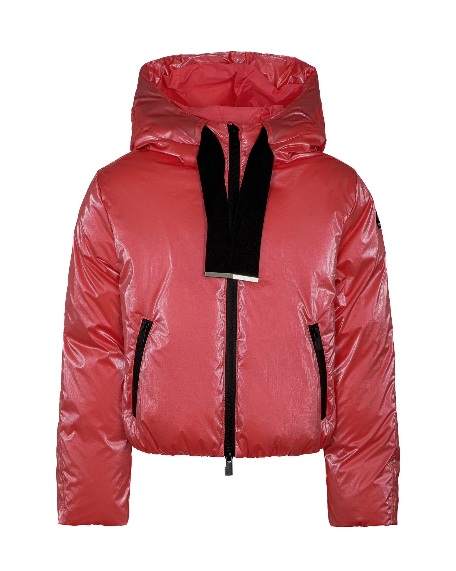 SUNS Kids Piumino Lucido Fuxia con Cappuccio per Bambine