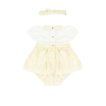 Roberto Cavalli Kids Abito+Fascia Avorio per Neonate