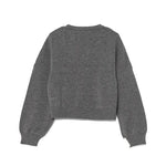 Pinko Kids Maglione Grigio con Intarso Logo per Bambine (retro)