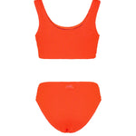 EffeK Costume Bikini a Fascia Corallo Fluo per Bambine