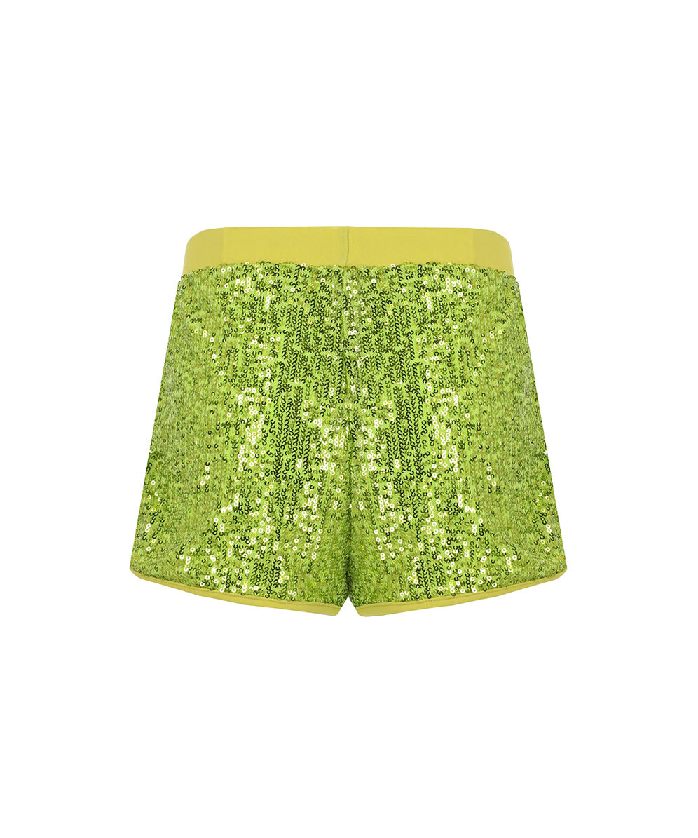 4giveness Kids Short in Pailettes Verde per Bambine