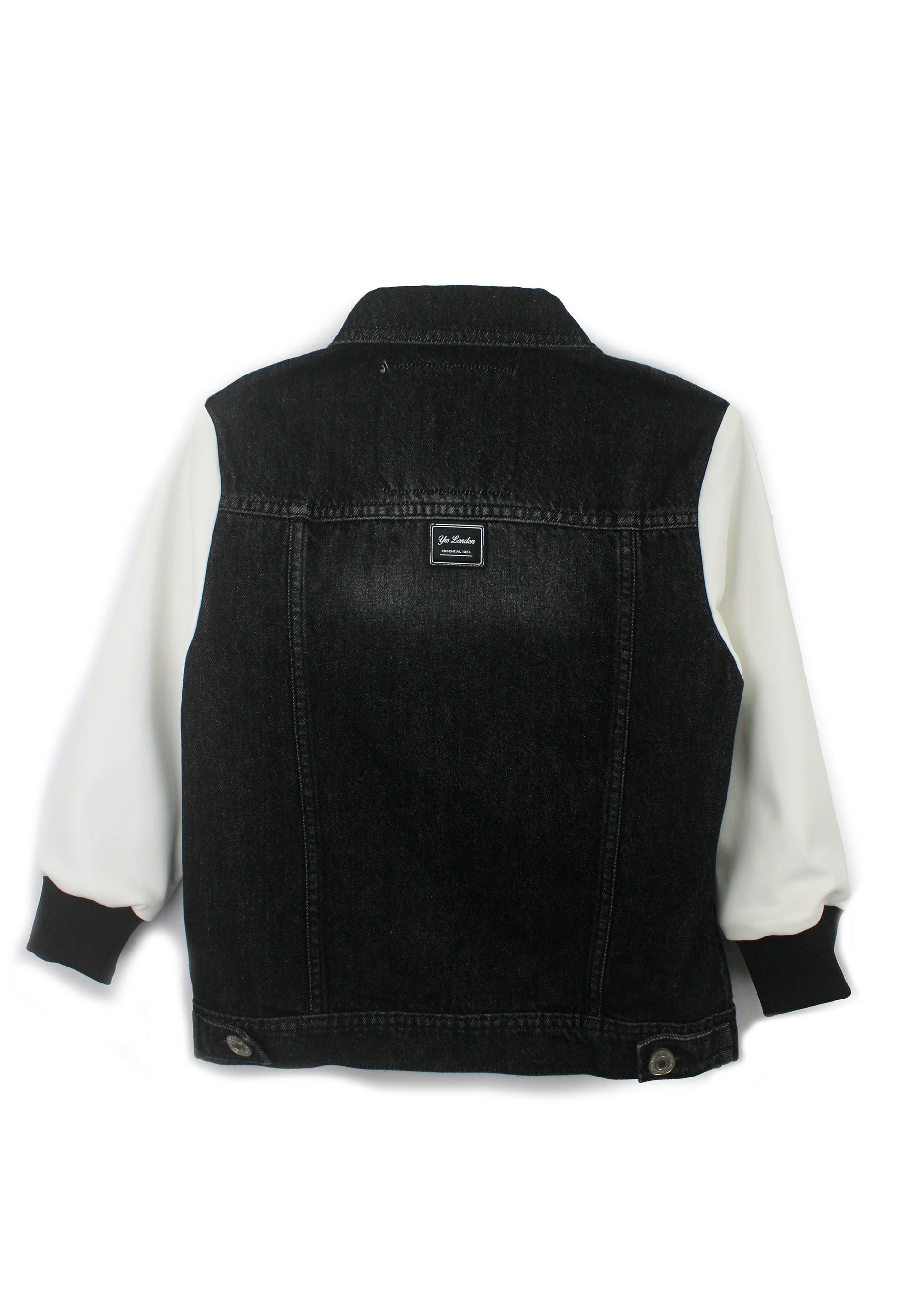 Yes London Giubbino Denim Nero/Panna per Bambini