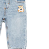 Moschino Kids Jeans con Ricamo Teddy Bear per Neonati (dettaglio)
