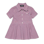 Dsquared2 Kids Abito con Fantasia a Quadretti per Neonate