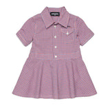 Dsquared2 Kids Abito con Fantasia a Quadretti per Neonate