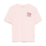Moschino Kids T-shirt Rosa con Stampa Teddy per Bambine