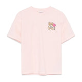 Moschino Kids T-shirt Rosa con Stampa Teddy per Bambine