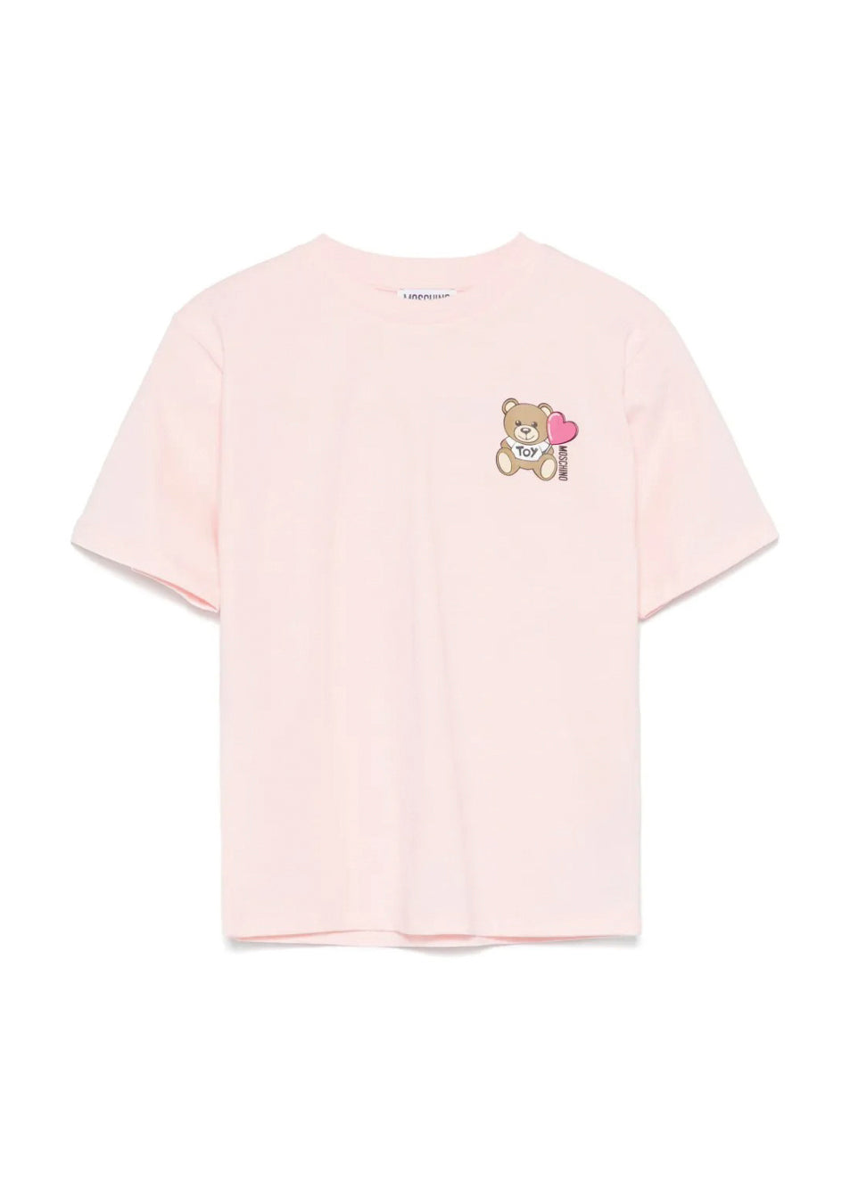 Moschino Kids T-shirt Rosa con Stampa Teddy per Bambine