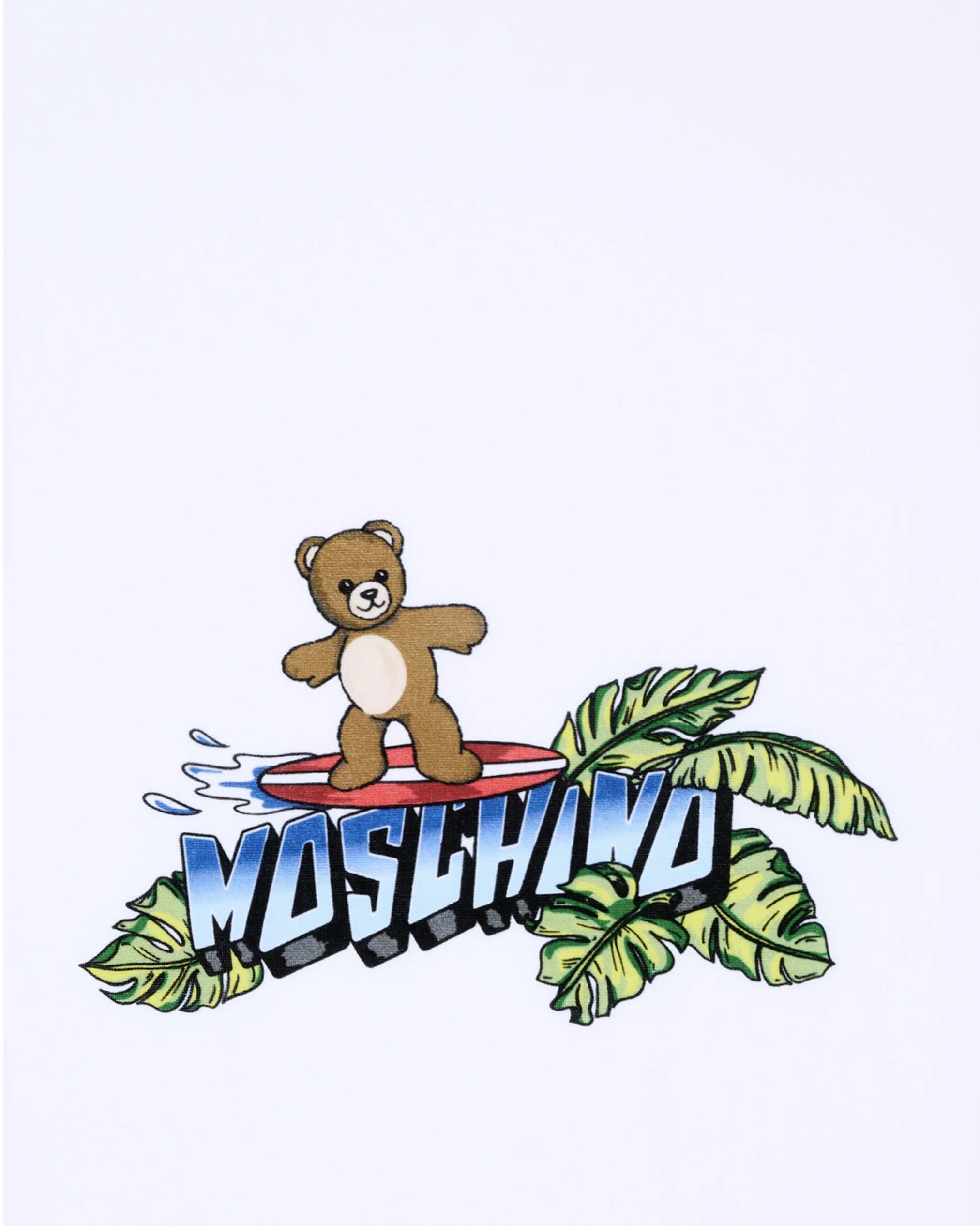 Moschino Kids Asciugamano Bianco con Teddy Bear per Bambini