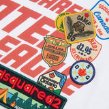 Dsquared2 Kids T-shirt Bianca con Stampa e Patch Applicate per Bambini