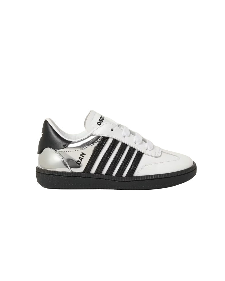 Dsquared2 Kids Sneakers Argento e Bianco per Bambini