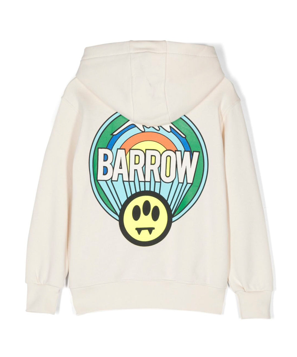 Barrow Kids Felpa con Cappuccio Crema con Stampa per Bambine (retro)