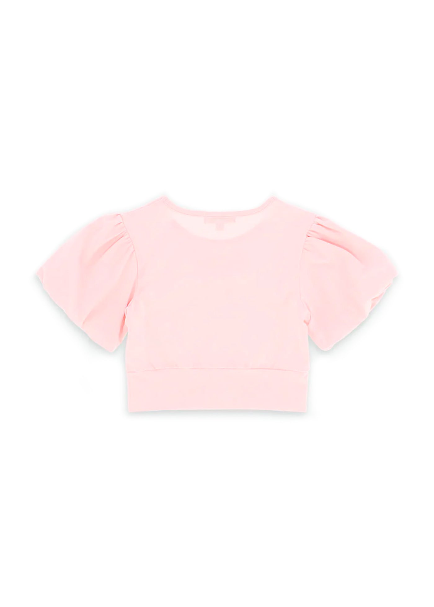 Angel's Face T-shirt Crop Rosa per Bambine