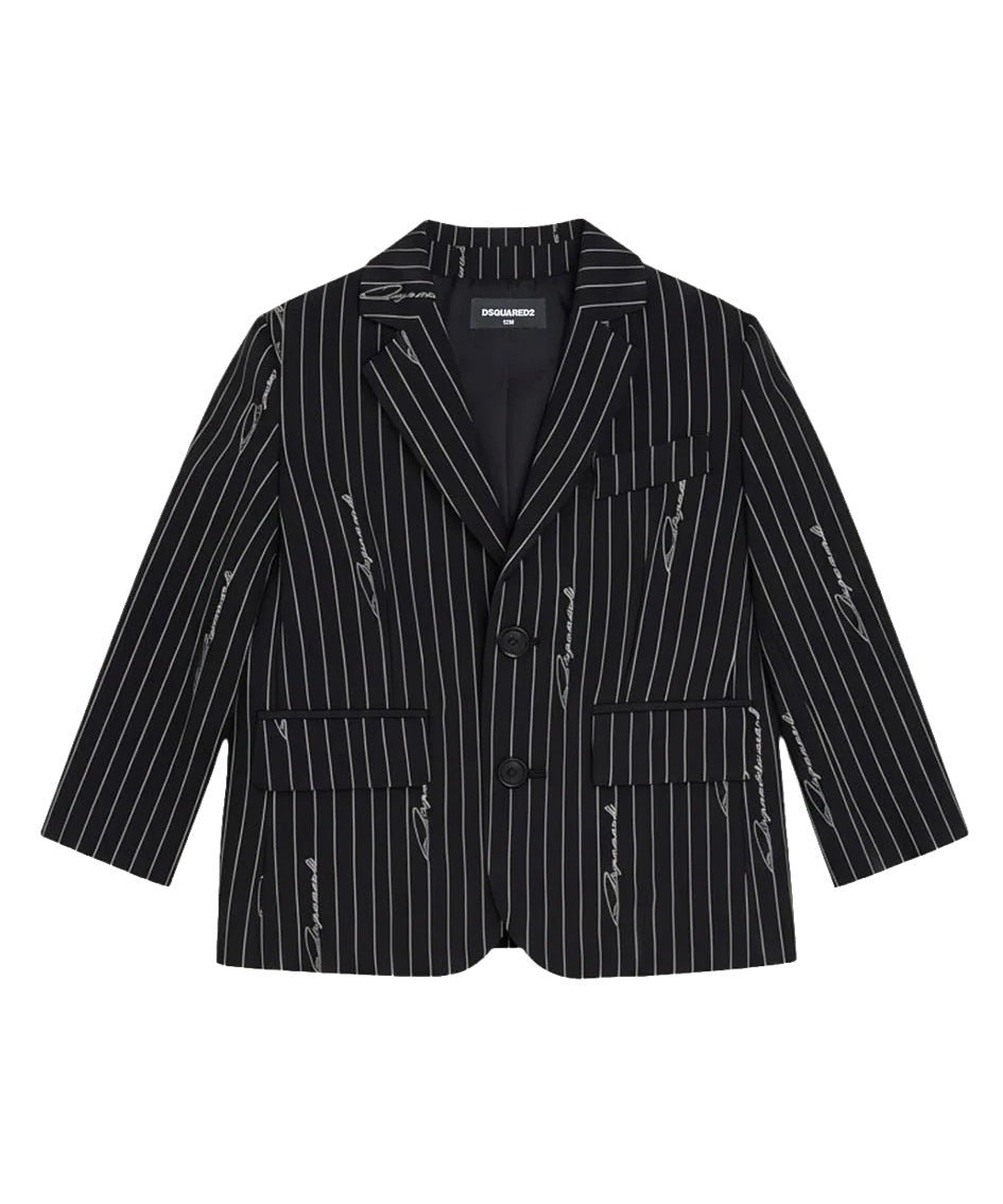 Dsquared2 Kids Giacca Nero Gessata Unisex