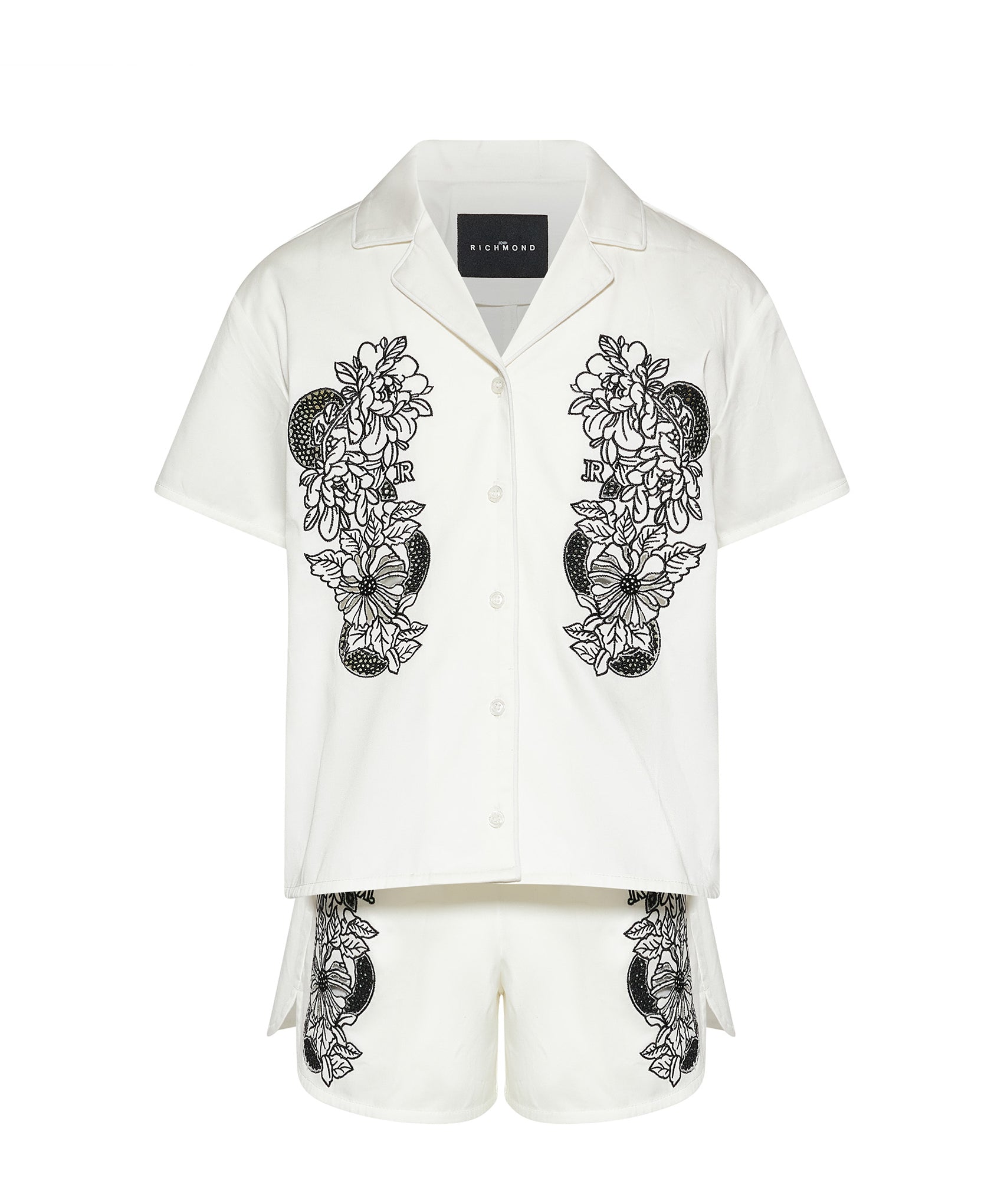 John Richmond Kids Completo Bianco con Ricami per Bambini