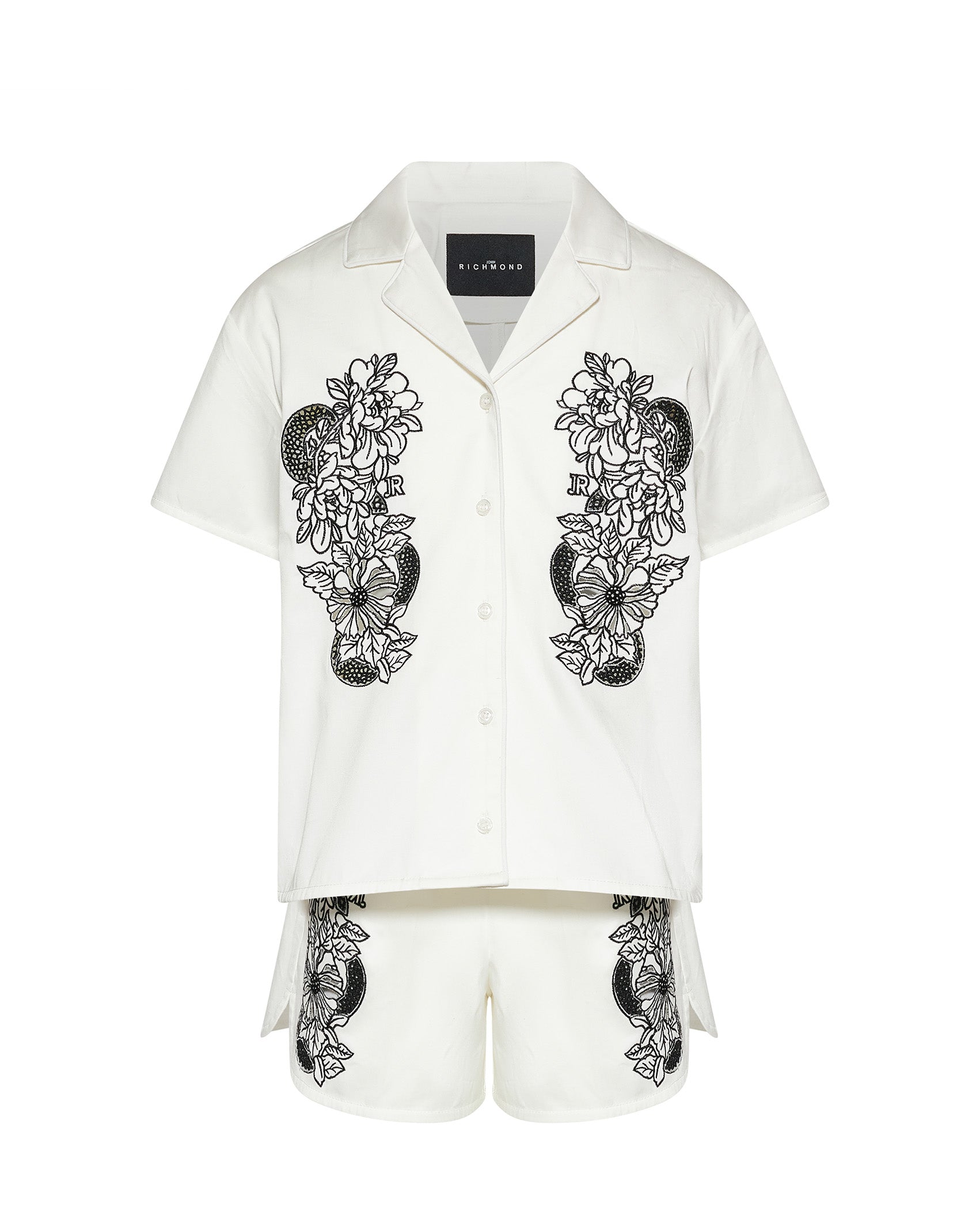 John Richmond Kids Completo Bianco con Ricami per Bambini
