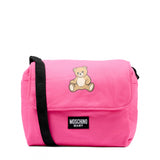Moschino Kids Borsa Mamma Fucsia con Stampa Teddy Bear e Logo per Neonate