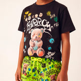 Barrow Kids Costume Short Verde Fluo Fantasia All-Over per Bambini