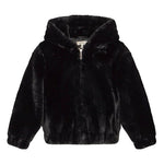 Twinset Kids Bomber Nero in Pelliccia per Bambine