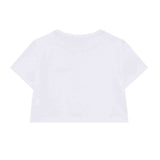 Patrizia Pepe White T-Shirt with Logo Print for Girls