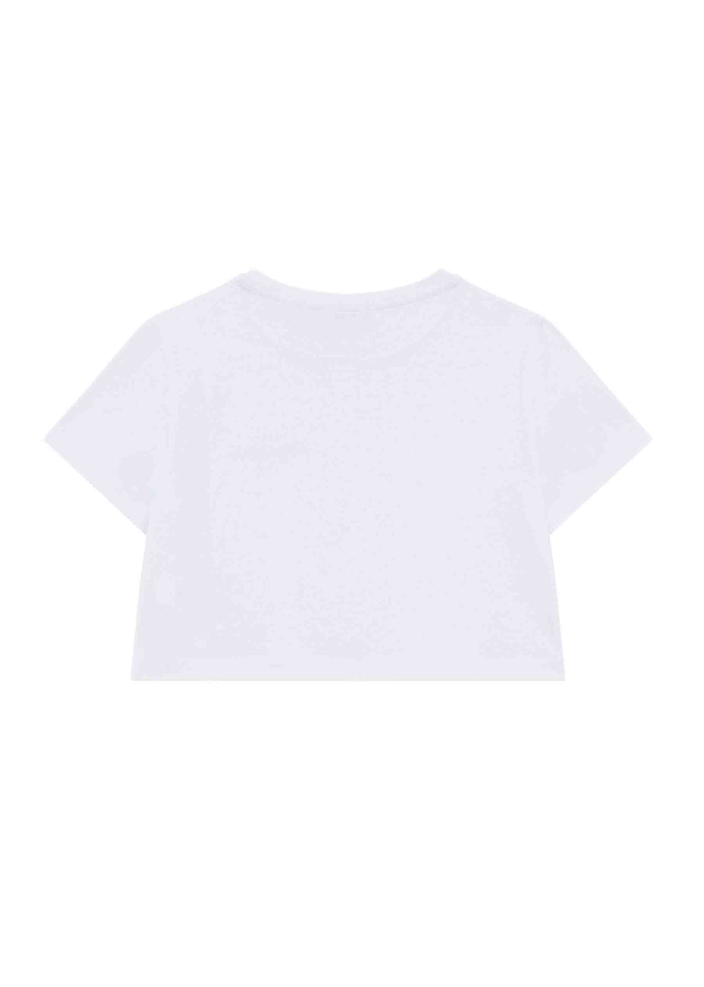 Patrizia Pepe T-Shirt Bianca con Stampa Logo per Bambine