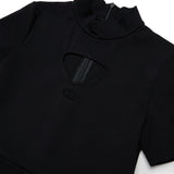 Diesel Kids Abito Nero con Logo per Bambine