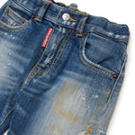 Dsquared2 Kids Pantalone in Denim con Patch per Neonati