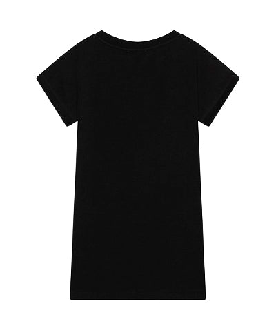 Moschino Kids Abito Nero con Teddy Bear per Bambine (retro)