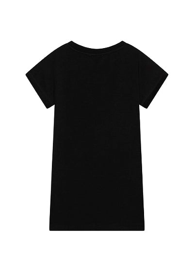 Moschino Kids Abito Nero con Teddy Bear per Bambine (retro)