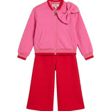 Twinset Milano Kids Completo Rosa e Magenta con Fiocco per Bambine