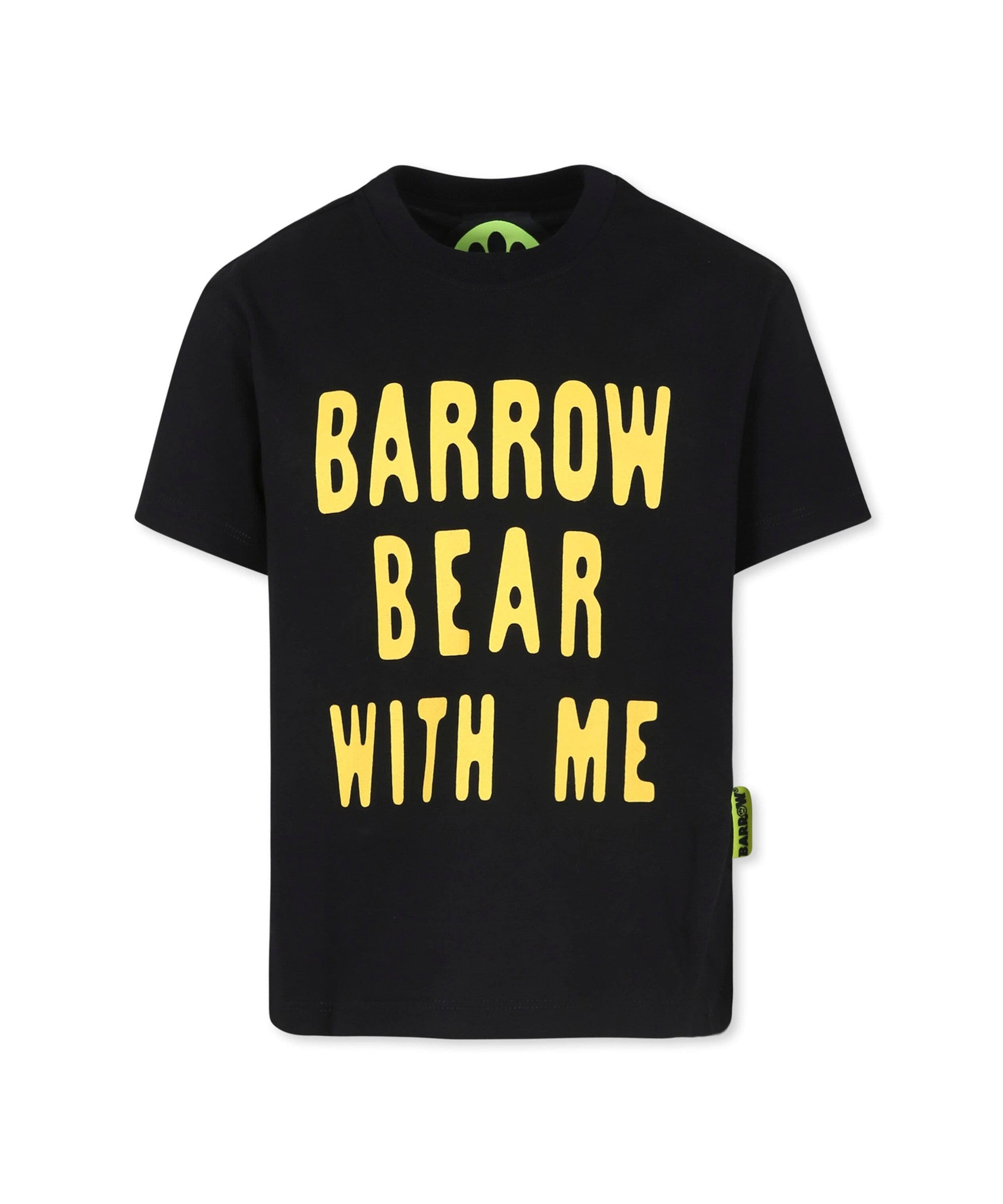 Barrow Kids T-shirt Nera con Stampa Scritta e Logo per Bambini