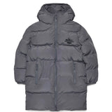 Dsquared2 Kids Piumino Lungo Antracite con Cappuccio e Logo Foglia per Bambini