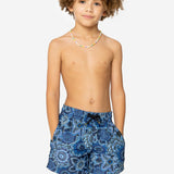 4GIVENESS Costume Boxer Fantasia Floreale Blu per Bambini