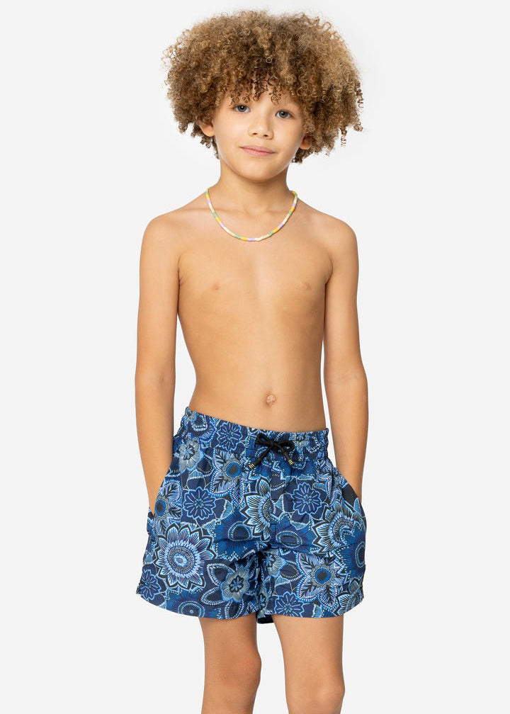 4GIVENESS Blue Floral Pattern Boxer Costume for Kids